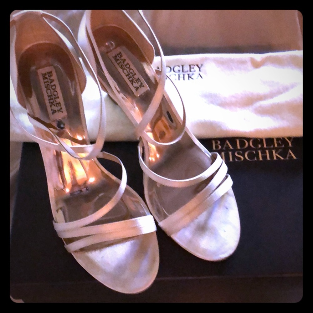 Badgley Mischka wedges/ 8 1/2 / worn once